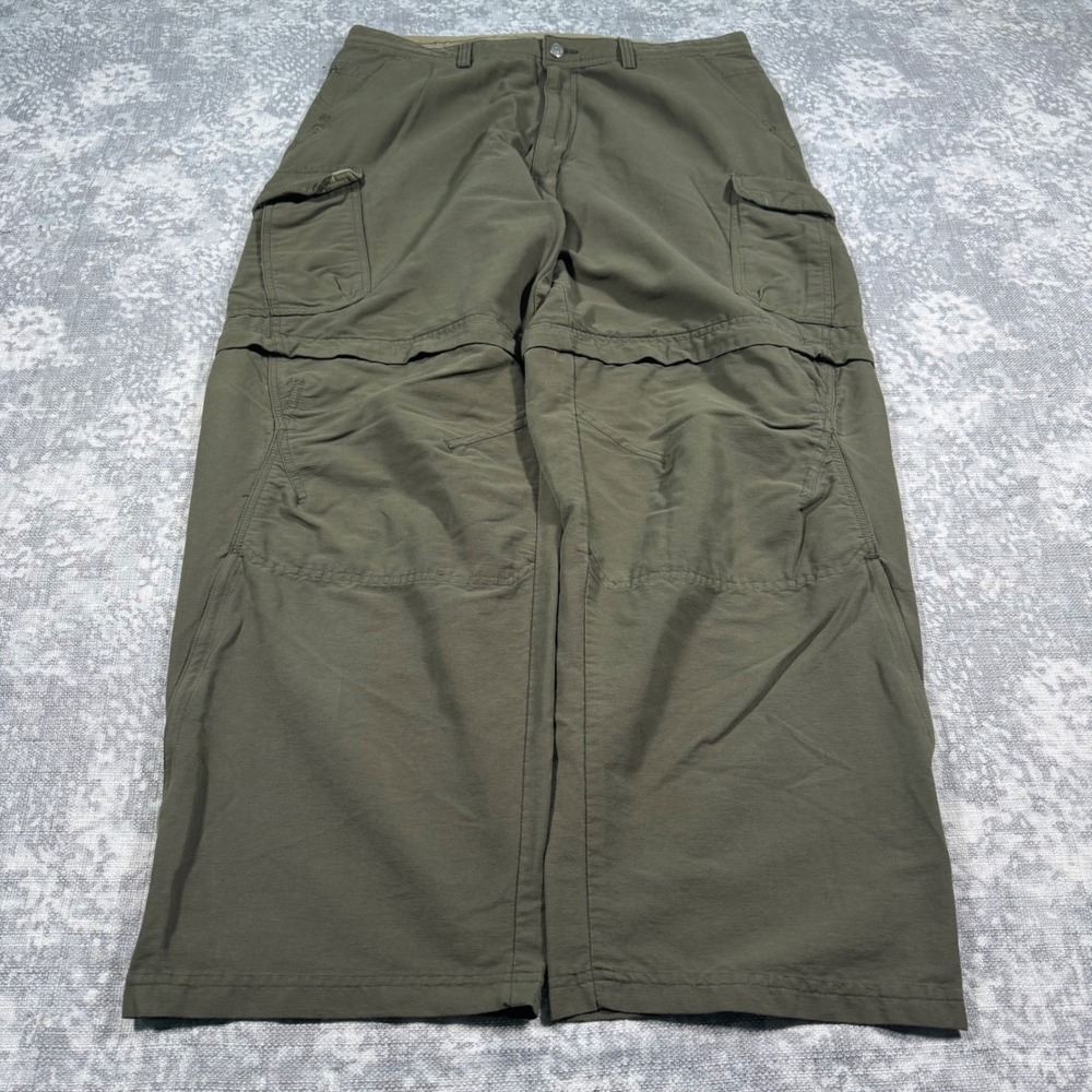 REI Convertible Cargo Pants Mens 38x30 Olive Green Zip Off Baggy Gorpcore Hiking